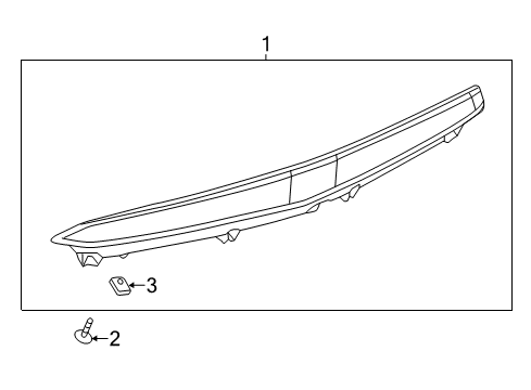 2019 Chevy Corvette High Mount Lamp Diagram for 84333410