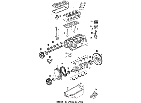 1992 Chevy Beretta Valve Keeper Diagram for 24503888