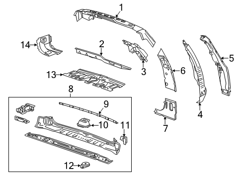 2019 Chevy Suburban Rear Body Diagram