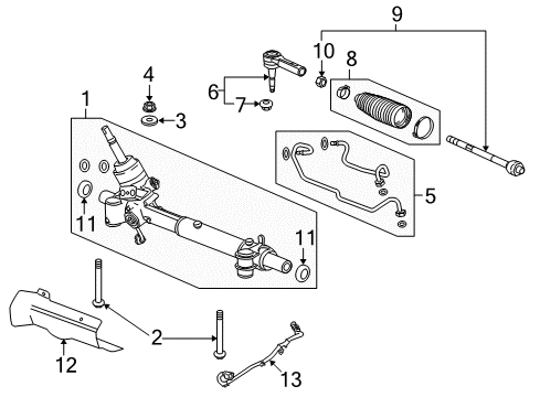 2015 Cadillac XTS Gear Assembly Diagram for 19330583