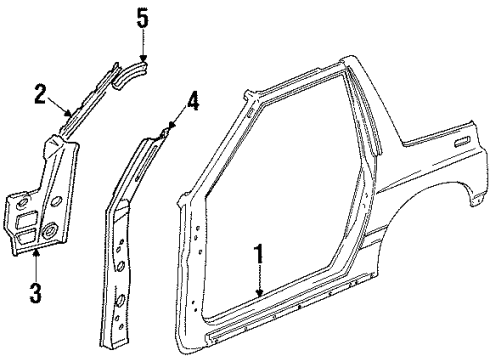 1998 Chevy Tracker Hinge Pillar Diagram