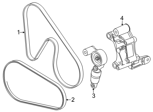 2025 Chevy Corvette Belts & Pulleys Diagram