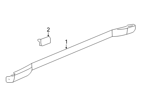 2009 Chevy HHR Rocker Molding, Passenger Side Diagram for 25949856