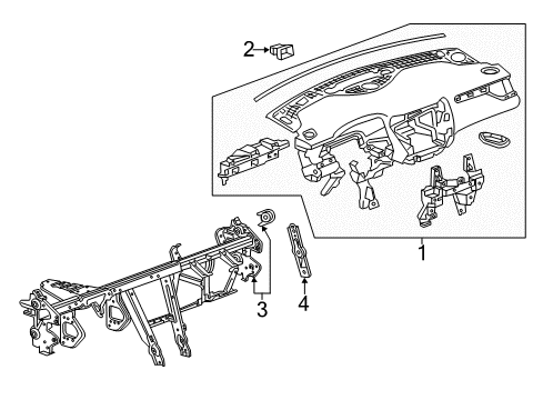 2023 GMC Acadia Instrument Panel Diagram