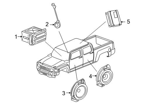 2010 Hummer H3T Sound System Diagram