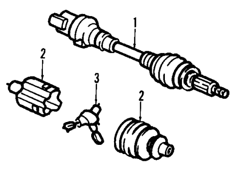 1995 Chevy Lumina APV Front Axle Shafts & Joints Diagram