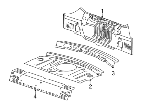 2025 Cadillac CT4 Rear Body Panel Diagram for 84852092
