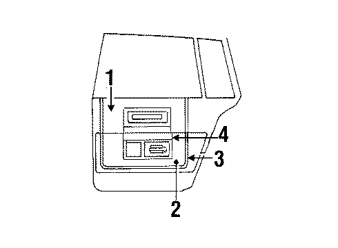 1987 Cadillac Brougham Interior Trim - Rear Door Diagram