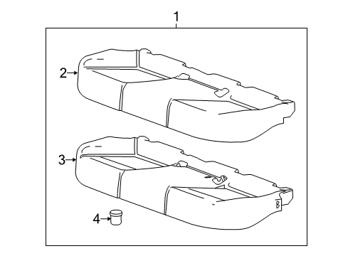 2016 Chevy Malibu Limited Cushion Cover, Brownstone; Titanium, Rear Diagram for 22891231
