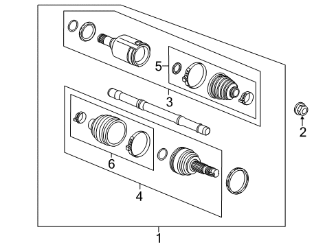2019 Buick Envision Inner Joint, Front Driver Side Diagram for 84517820