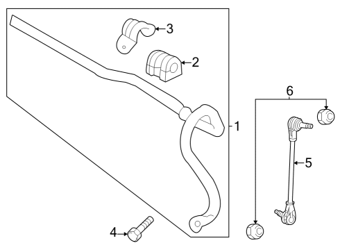 2024 Buick Encore GX Stabilizer Bar & Components Diagram