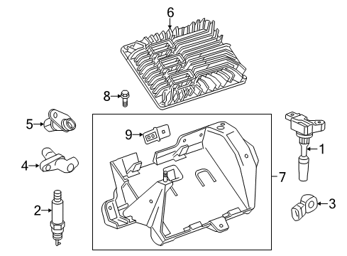 2014 Cadillac CTS Spark Plug Diagram for 12681660