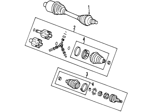 2006 Buick LaCrosse Boots, Front Diagram for 15269555
