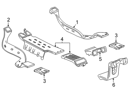 2025 GMC Sierra 3500 HD Ducts Diagram