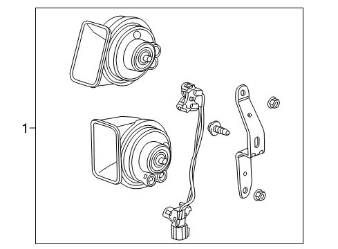 2016 Chevy Silverado 1500 Horn Diagram for 84566359
