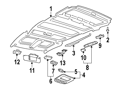 1998 Oldsmobile Silhouette Finish Molding, Driver Side Diagram for 15147629