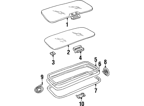 1988 Chevy Spectrum Sunroof Diagram