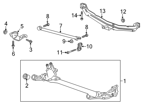 2015 Cadillac ELR Rear Suspension Components Diagram