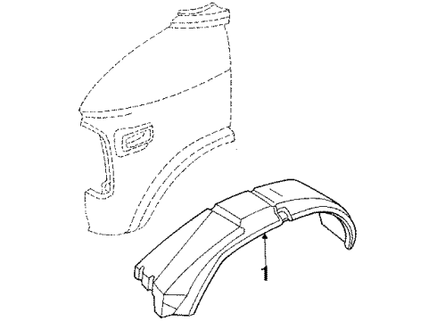 1993 Chevy G10 Inner Components - Fender Diagram