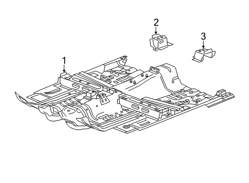 2016 Chevy Malibu Limited Floor & Rails Diagram