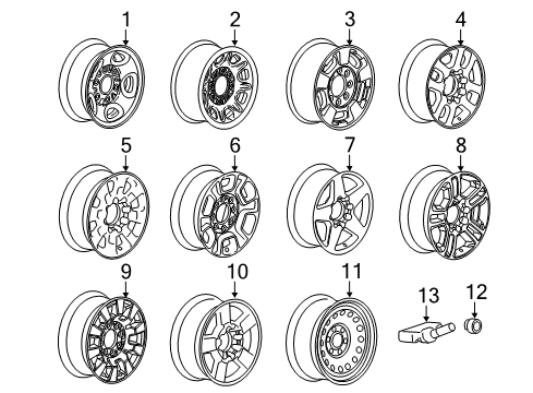 2015 Chevy Silverado 2500 HD Wheels Diagram
