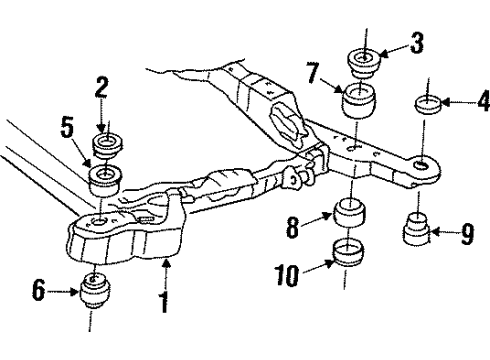 1991 Cadillac Allante Suspension Mounting - Front Diagram