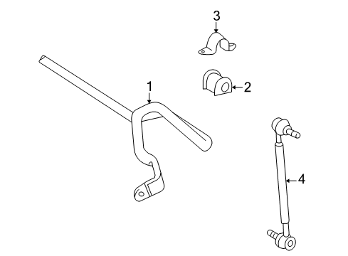 2009 Pontiac Vibe Stabilizer Bar & Components Diagram 3 - Thumbnail