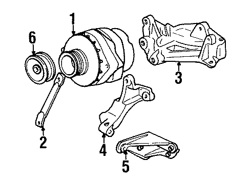 1993 Cadillac Seville Alternator Diagram for 19244762