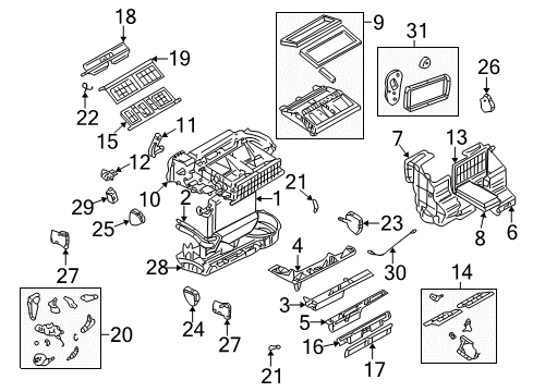2004 Pontiac Aztek A/C & Heater Control Units Diagram