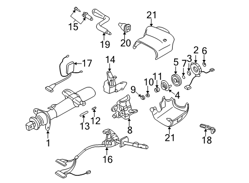 2006 Chevy Silverado 1500 Shroud, Switches & Levers Diagram 2 - Thumbnail