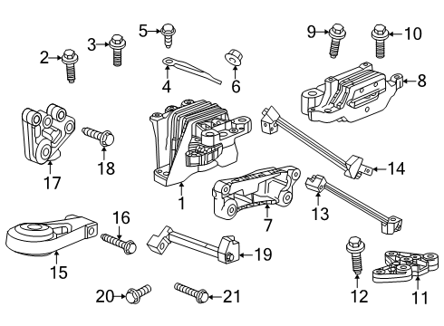 2024 Buick Encore GX Upper Brace Diagram for 12715133