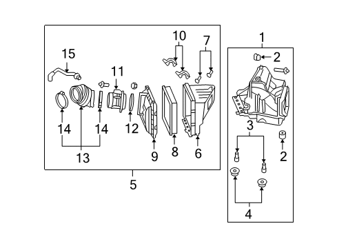 2006 Pontiac Grand Prix Outlet Duct Clamp Diagram for 24507972
