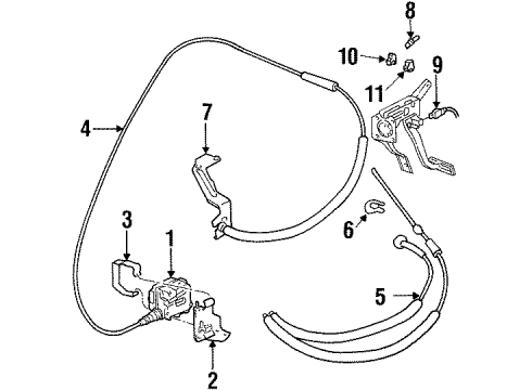 1998 Oldsmobile Cutlass Cable Diagram for 22599493