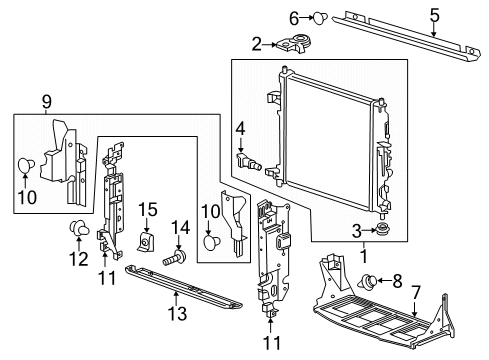 2017 Chevy Camaro Radiator & Components Diagram 6 - Thumbnail