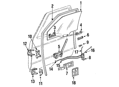 1988 Chevy S10 Front Door Diagram