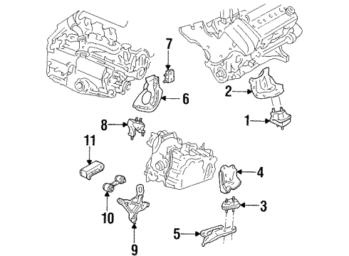 1996 Chevy Lumina Engine & Trans Mounting Diagram