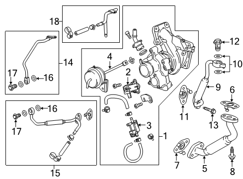 2017 Buick Regal Water Outlet Pipe Bolt Diagram for 11611177