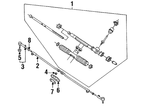 1989 Chevy Cavalier Steering Gear & Linkage Diagram 3 - Thumbnail