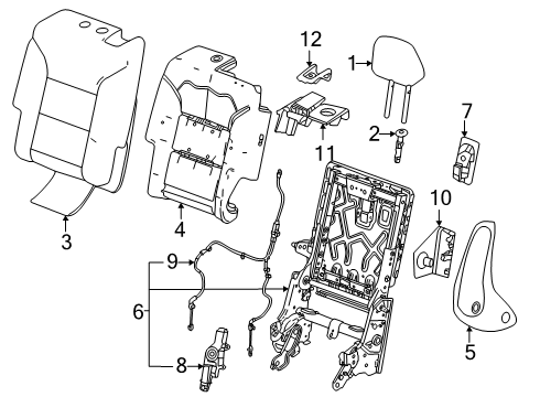 2025 Buick Enclave Second Row Seats Diagram 3 - Thumbnail