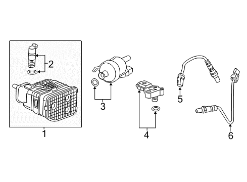 2019 Cadillac ATS Oxygen Sensor Diagram for 12671088