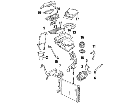 1992 Oldsmobile Silhouette Actuator, Lower Diagram for 1996763