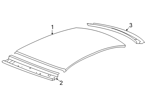 2004 Cadillac CTS Roof & Components Diagram
