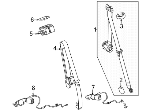 2024 Chevy Tahoe Seat Belt Diagram