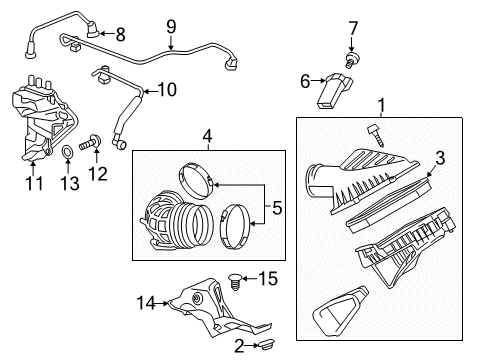 2019 Cadillac CTS PCV Tube Diagram for 12687313