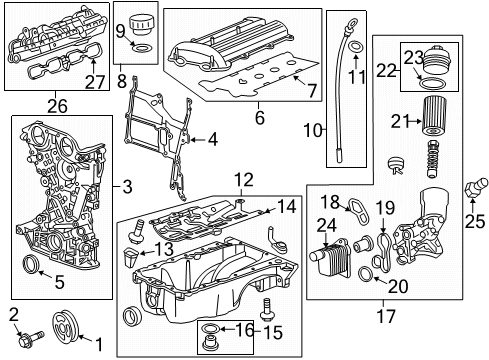 2019 Buick Encore Cooler Assembly Gasket Diagram for 25195783