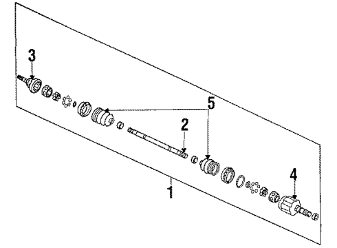 1985 Chevy Cavalier Axle Shaft - Front Diagram