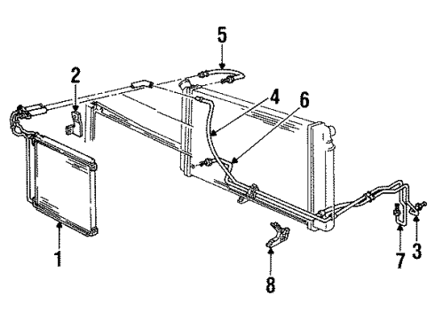1996 Oldsmobile 88 Oil Cooler Diagram for 25638191