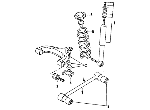 1998 Chevy Tracker Lower Control Arm - Rear Diagram