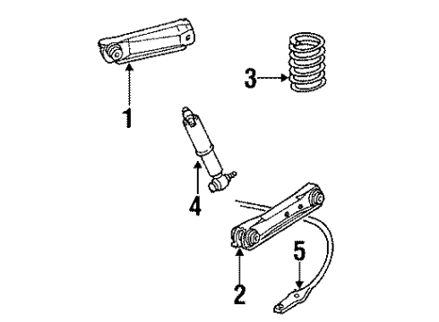 1987 Cadillac Brougham Rear Suspension Components Diagram