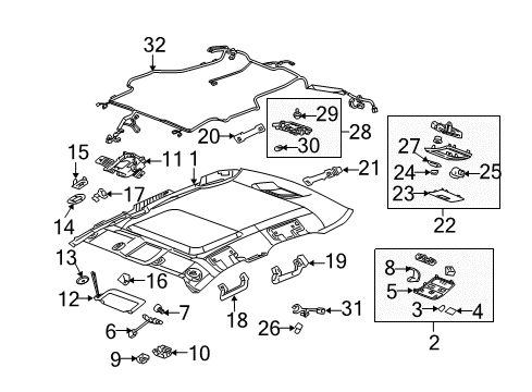 2008 Cadillac STS Display Unit, Center Diagram for 15766504
